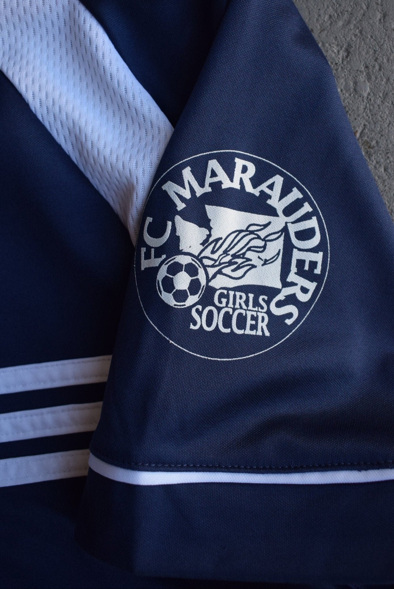 Vintage Adidas Classic Logo Embroidered Soccer Jersey (M) - Retrospective Store