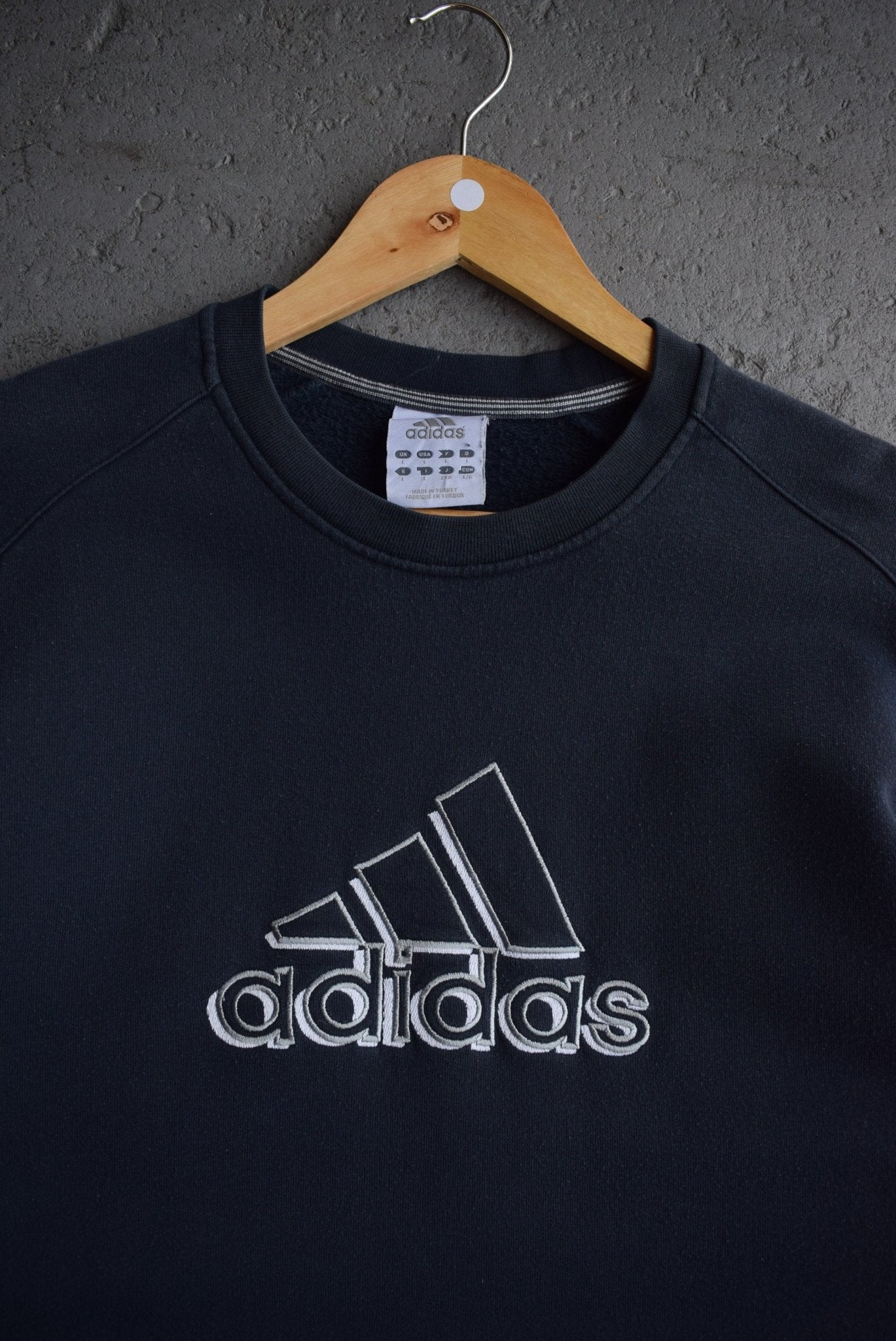 Vintage Adidas Embroidered Spellout Crewneck (L) - Retrospective Store
