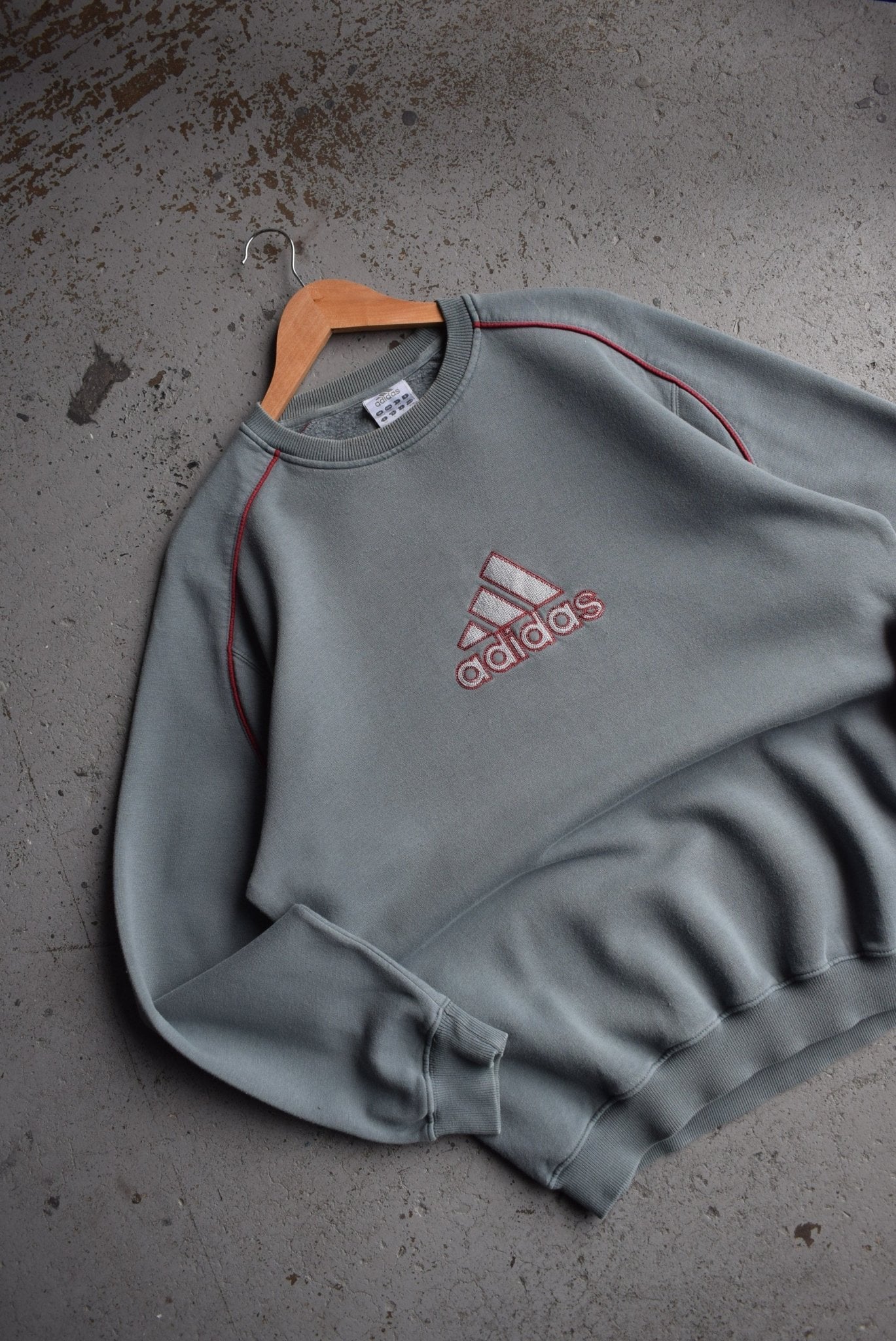 Vintage Adidas Embroidered Spellout Crewneck (M/L) - Retrospective Store