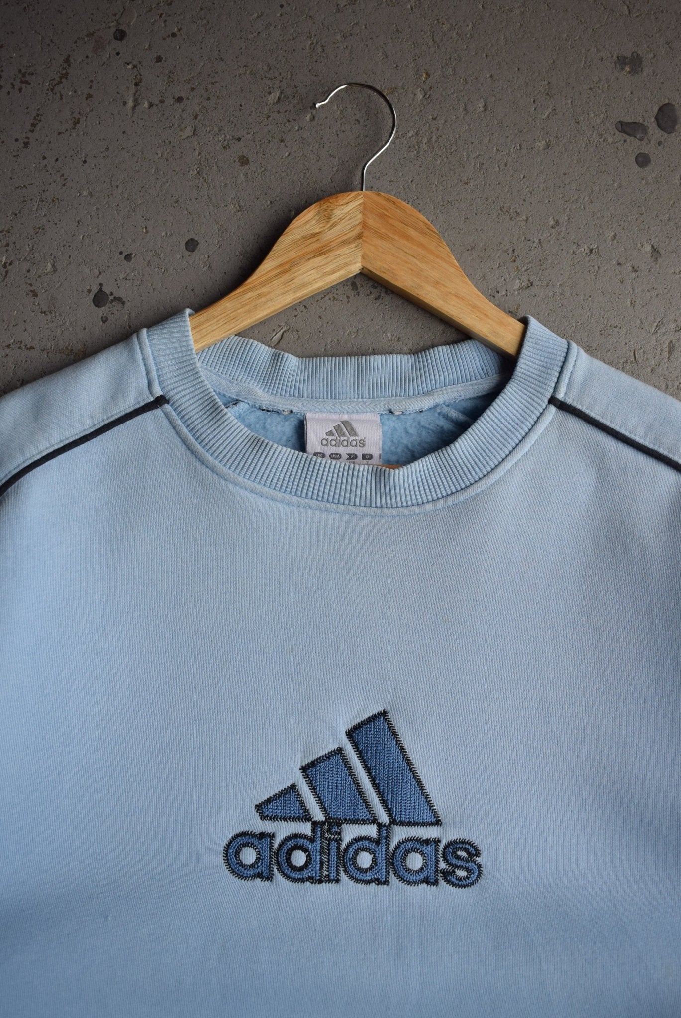 Vintage Adidas Embroidered Spellout Crewneck (XL) - Retrospective Store