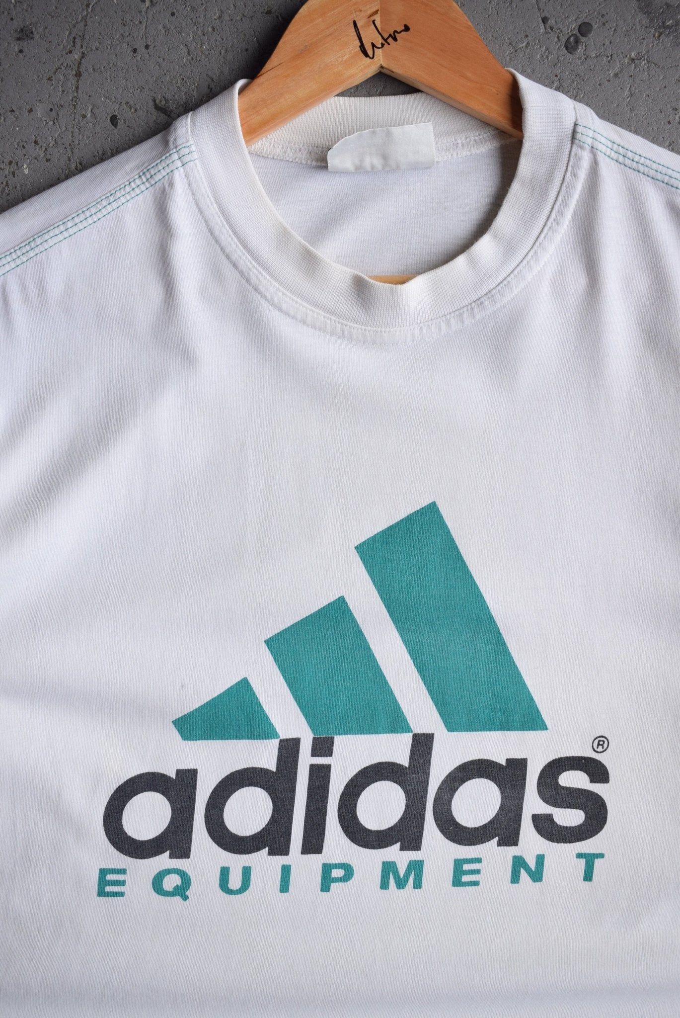 Vintage Adidas Equipment Spellout Tee (L) - Retrospective Store