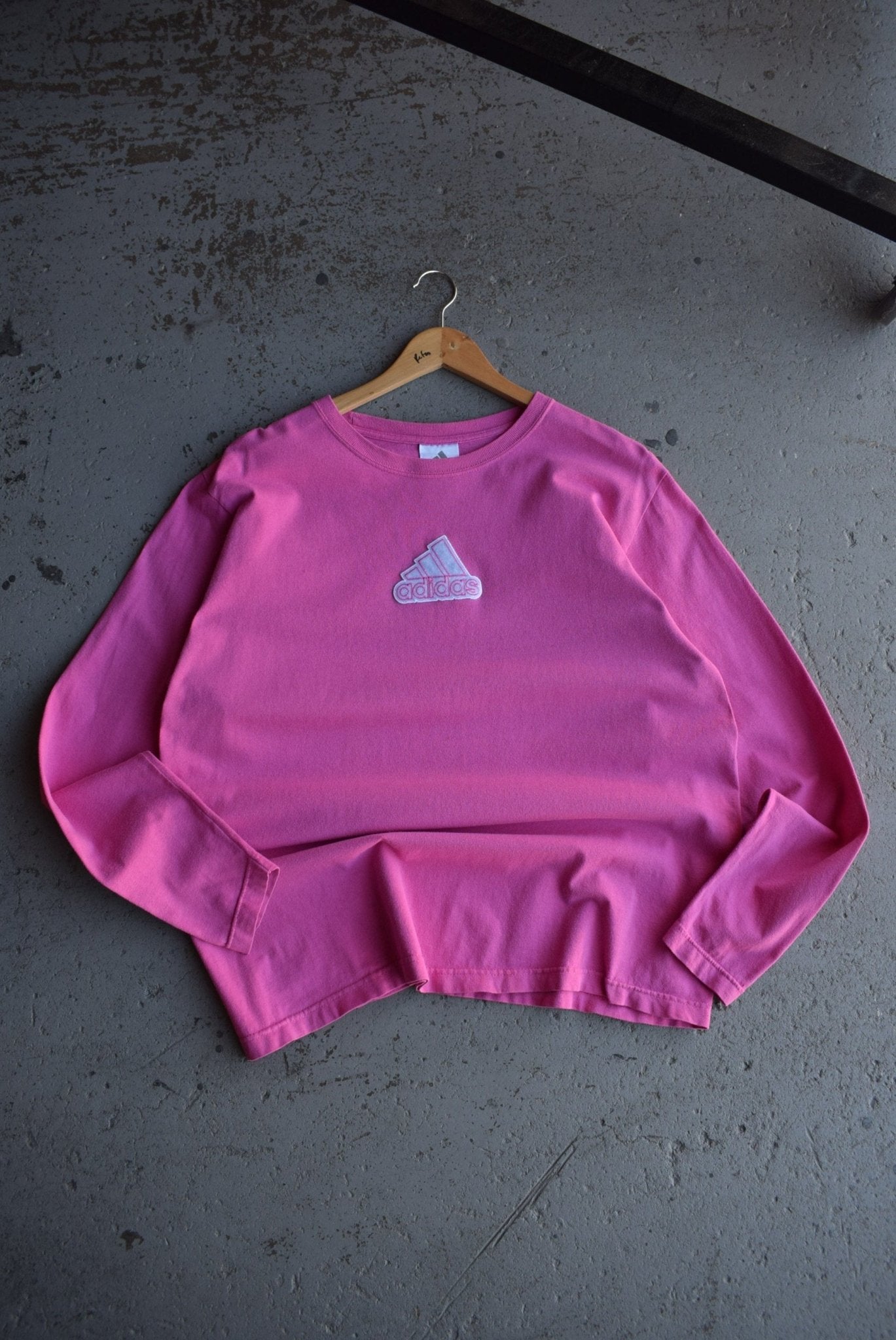 Vintage Adidas Spellout Embroidered Long Sleeve Tee (M) - Retrospective Store