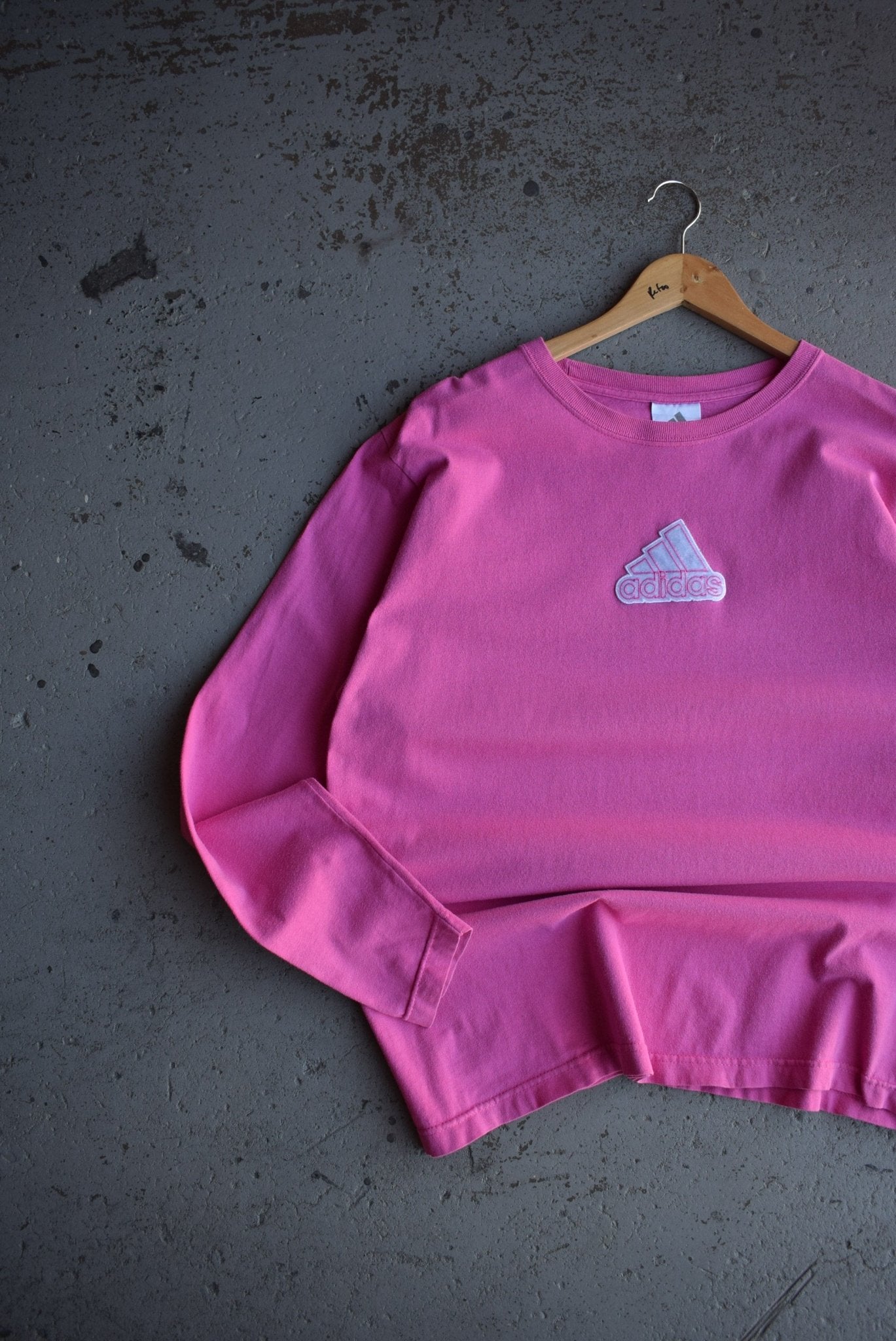 Vintage Adidas Spellout Embroidered Long Sleeve Tee (M) - Retrospective Store