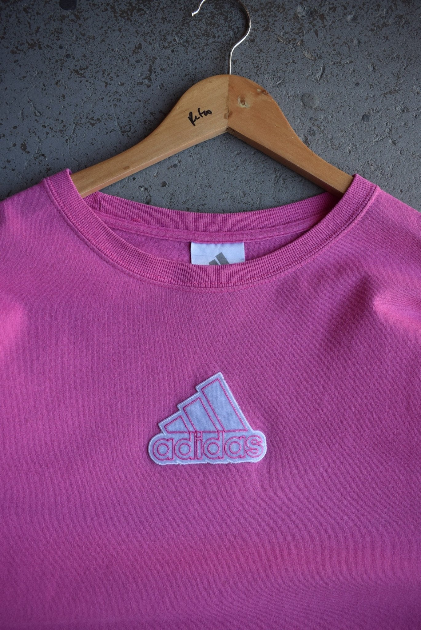 Vintage Adidas Spellout Embroidered Long Sleeve Tee (M) - Retrospective Store