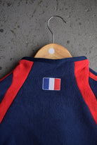 Vintage Adidas x France National Football Team Embroidered Quarter Zip Fleece (L) - Retrospective Store