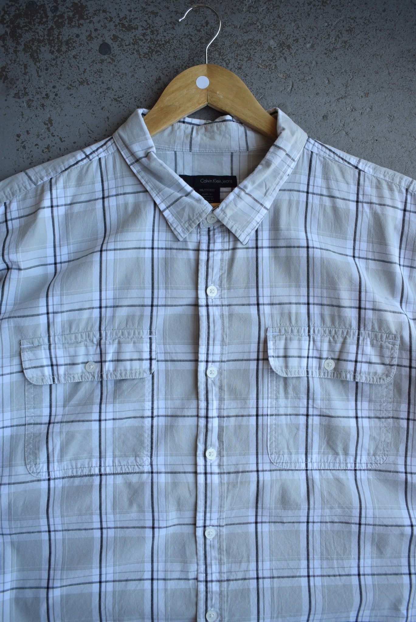 Vintage Calvin Klein Cropped Button Up (XL) - Retrospective Store