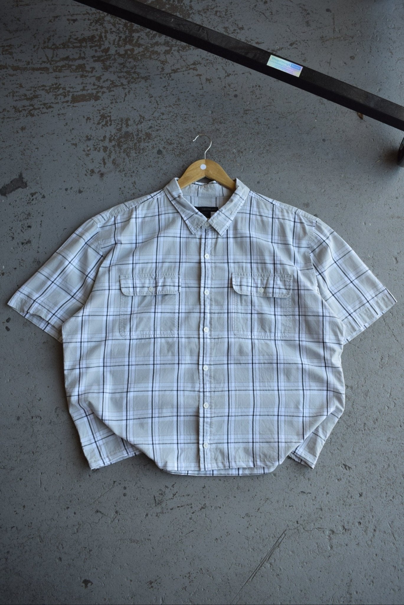 Vintage Calvin Klein Cropped Button Up (XL) - Retrospective Store