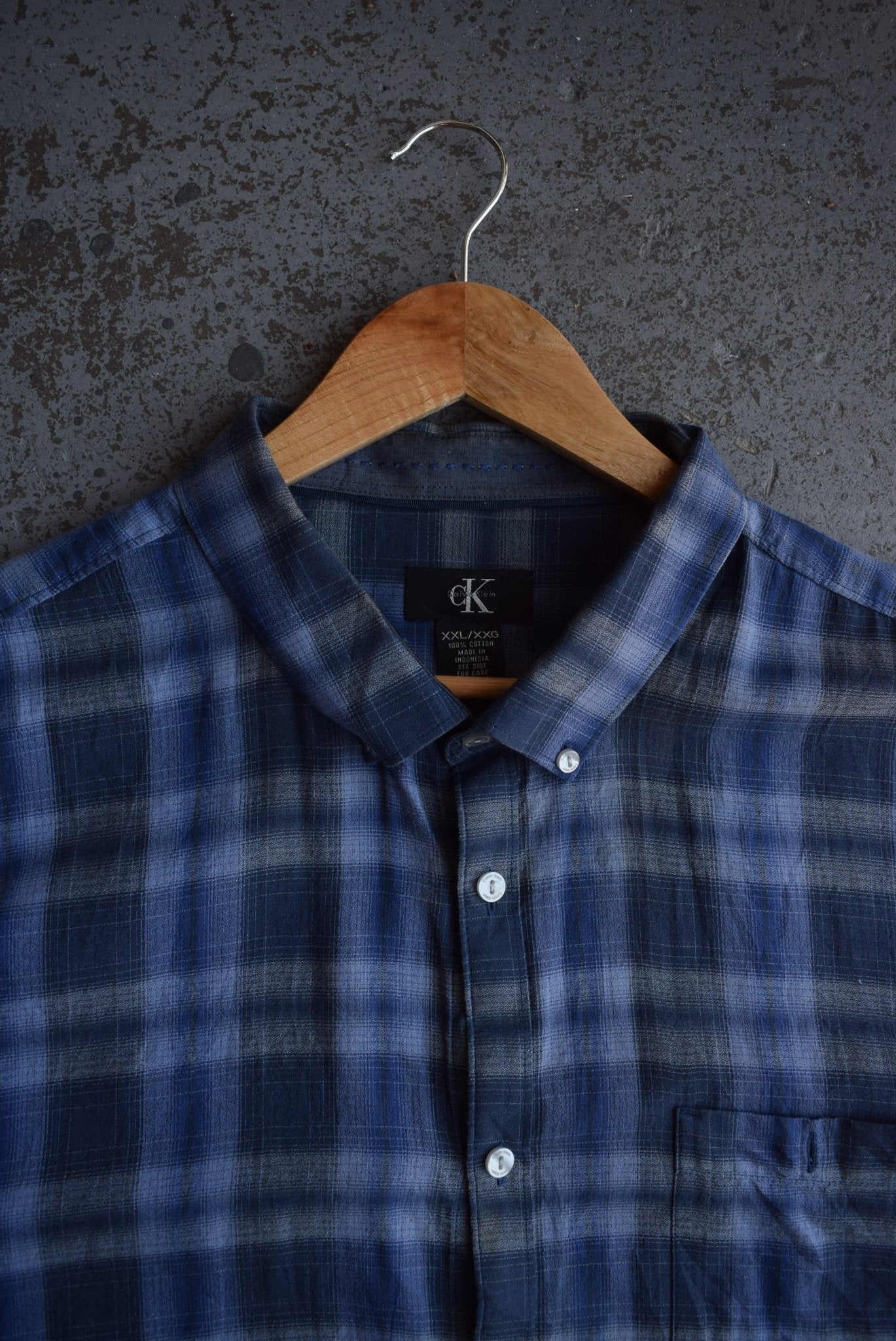 Vintage Calvin Klein Cropped Button Up (XXL) - Retrospective Store