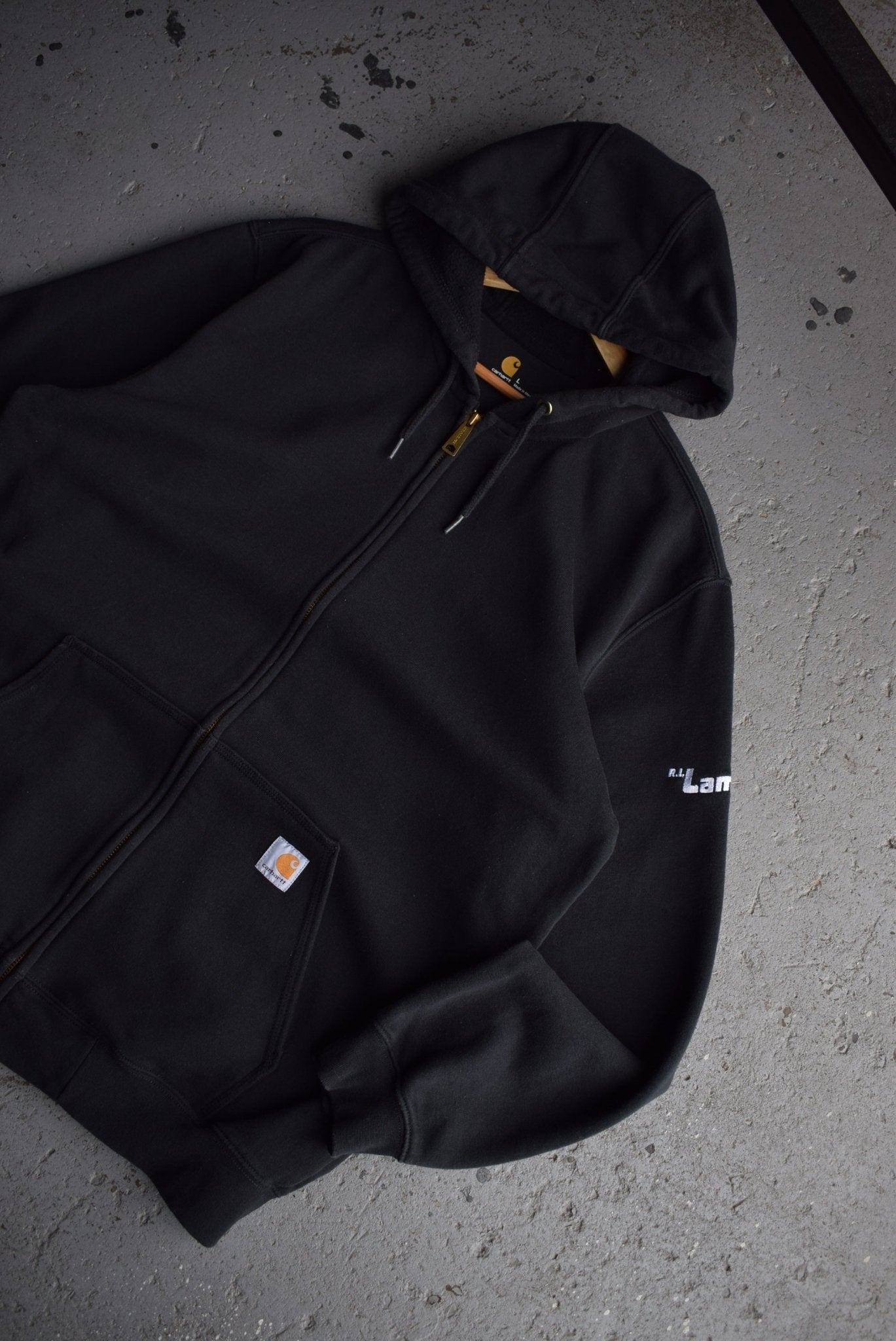Vintage Carhartt Classic Logo Full - Zip Hoodie (L/XL) - Retrospective Store