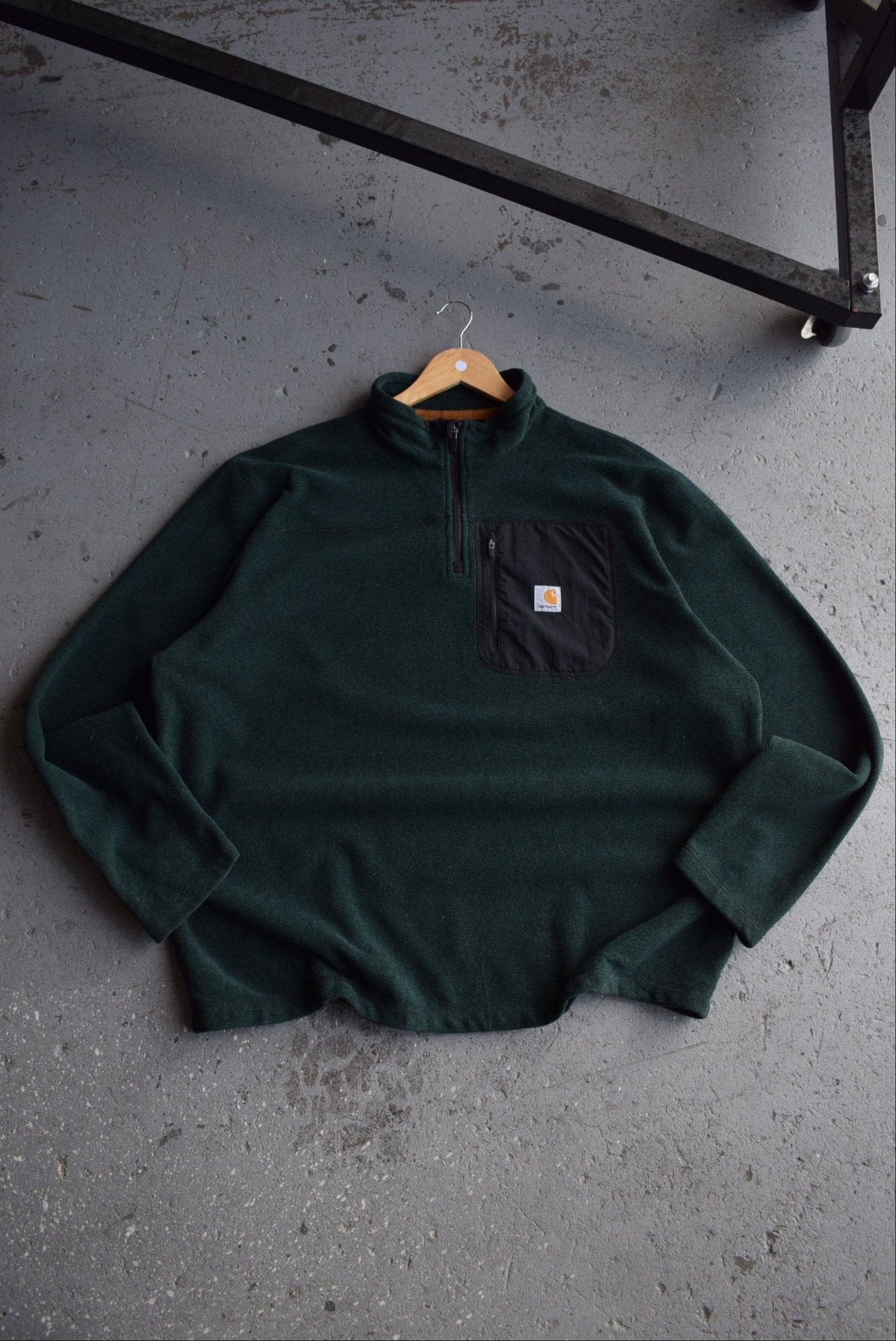 Vintage Carhartt Classic Logo Quarter Zip Sweater (XXL) - Retrospective Store