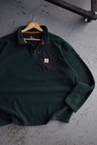 Vintage Carhartt Classic Logo Quarter Zip Sweater (XXL) - Retrospective Store