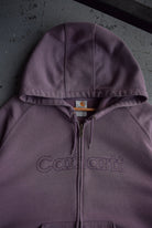 Vintage Carhartt Spellout Embroidered Full Zip Hoodie (L) - Retrospective Store