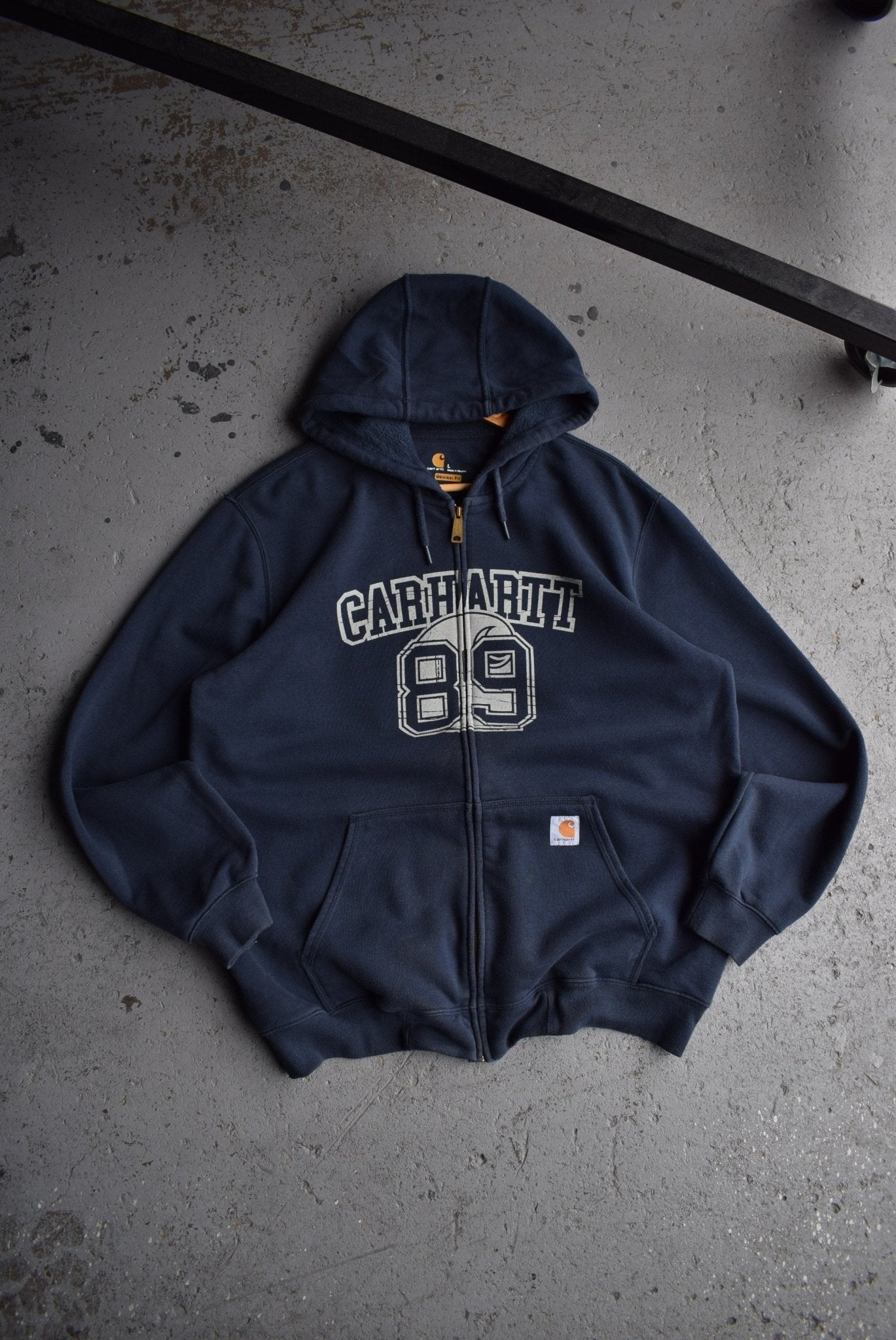 Vintage Carhartt Spellout Full - Zip Hoodie (L) - Retrospective Store