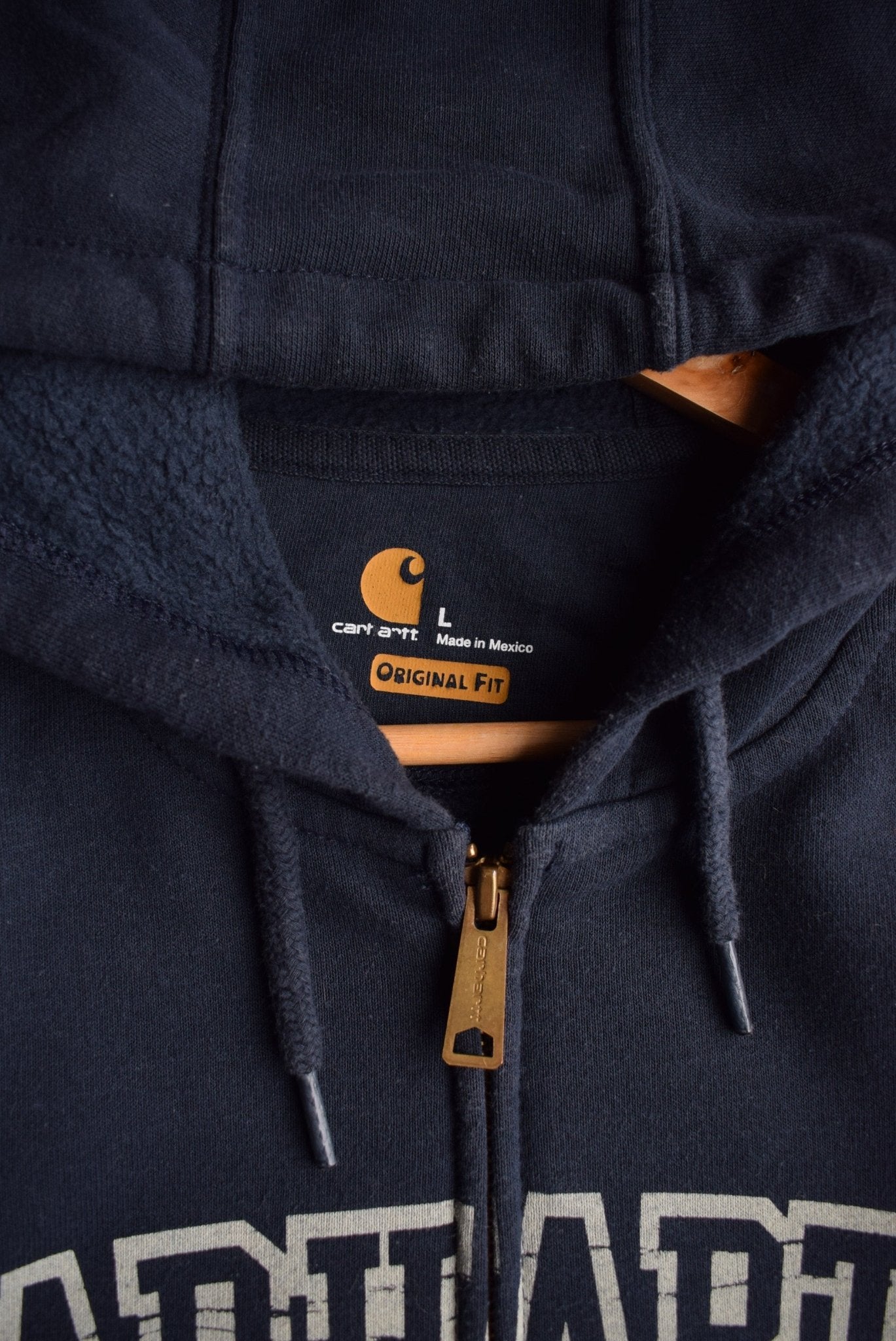 Vintage Carhartt Spellout Full - Zip Hoodie (L) - Retrospective Store
