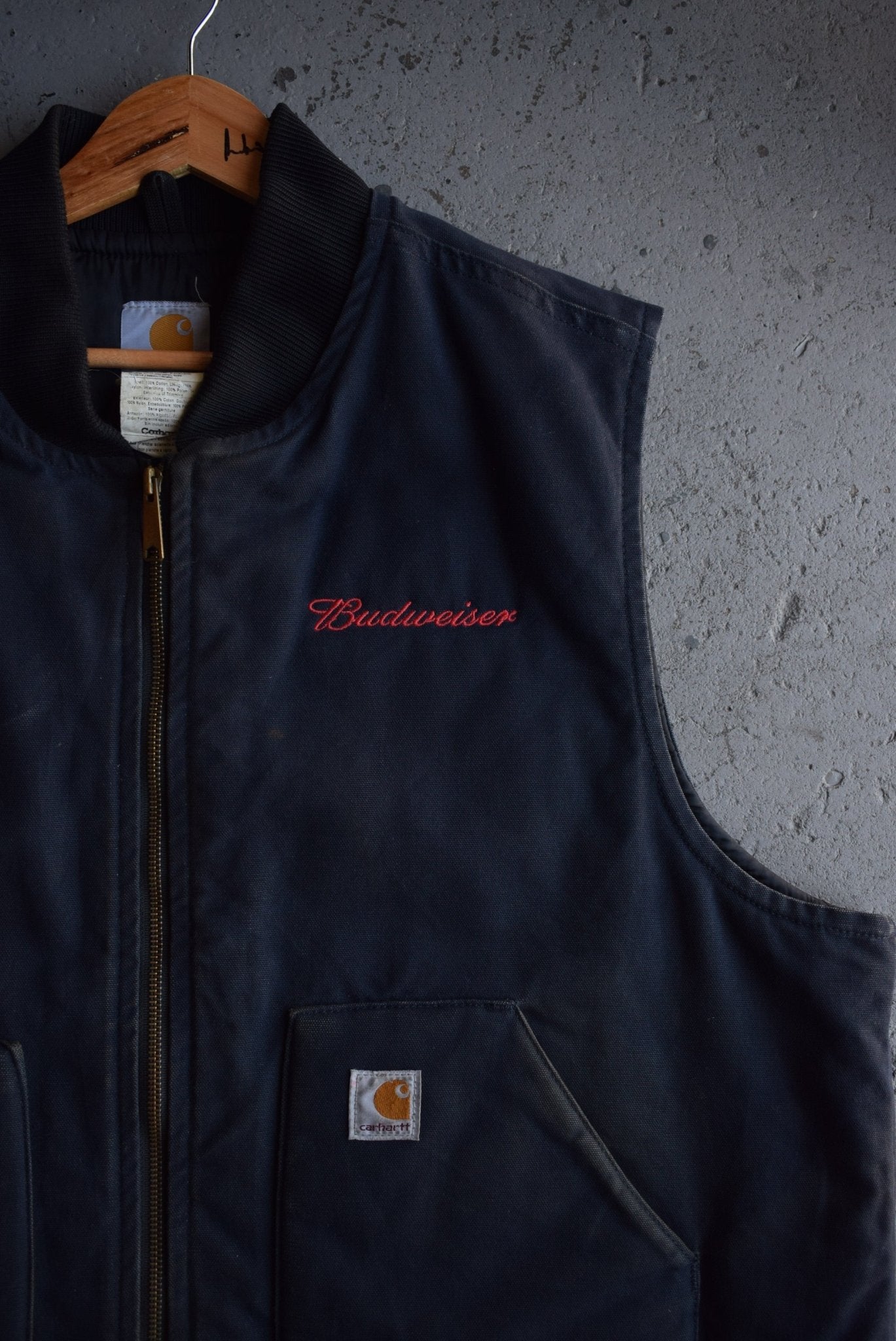 Vintage Carhartt x Budweiser Arctic Quilt - lined Workwear Vest (XXL) - Retrospective Store