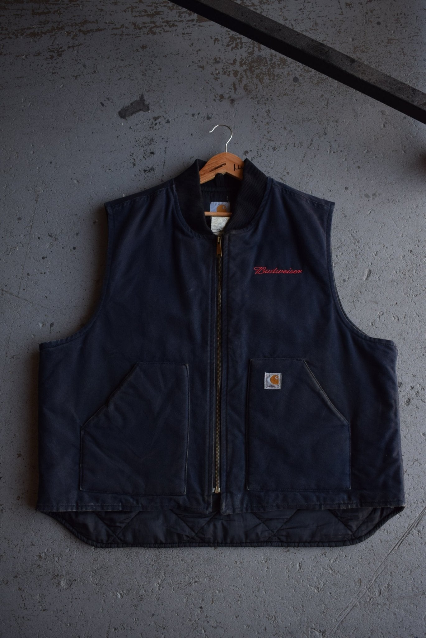 Vintage Carhartt x Budweiser Arctic Quilt - lined Workwear Vest (XXL) - Retrospective Store
