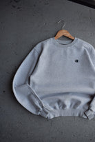 Vintage Champion Classic Logo Embroidered Crewneck (S/M) - Retrospective Store