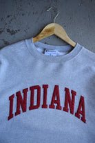 Vintage Champion x Indiana University Embroidered Crewneck (XL) - Retrospective Store