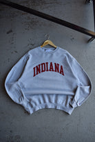Vintage Champion x Indiana University Embroidered Crewneck (XL) - Retrospective Store