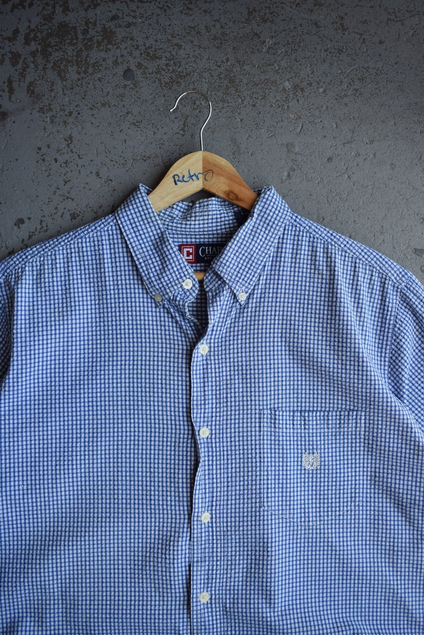 Vintage Chaps Ralph Lauren Cropped Button Up (L) - Retrospective Store