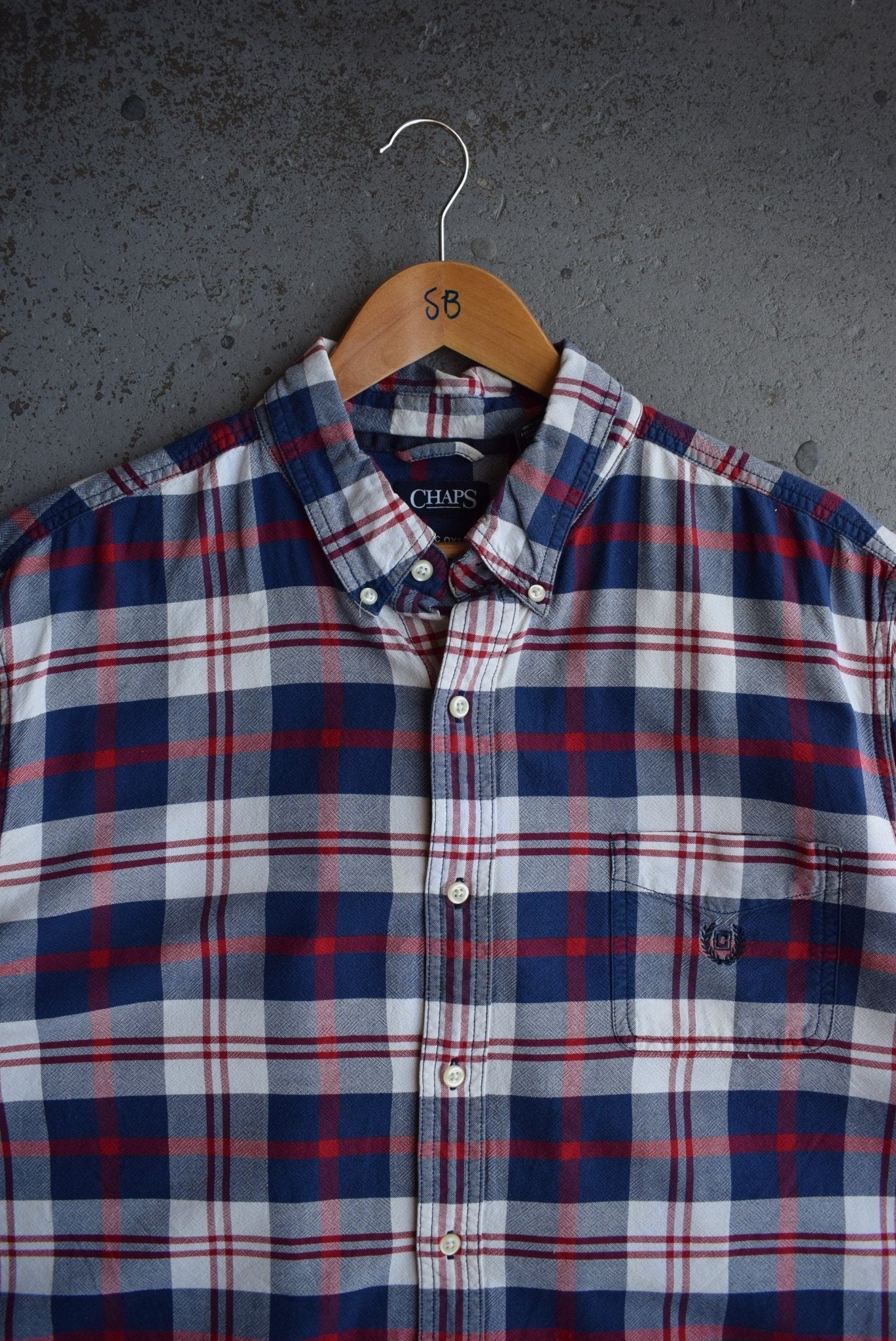 Vintage Chaps Ralph Lauren Cropped Button Up (L/XL) - Retrospective Store