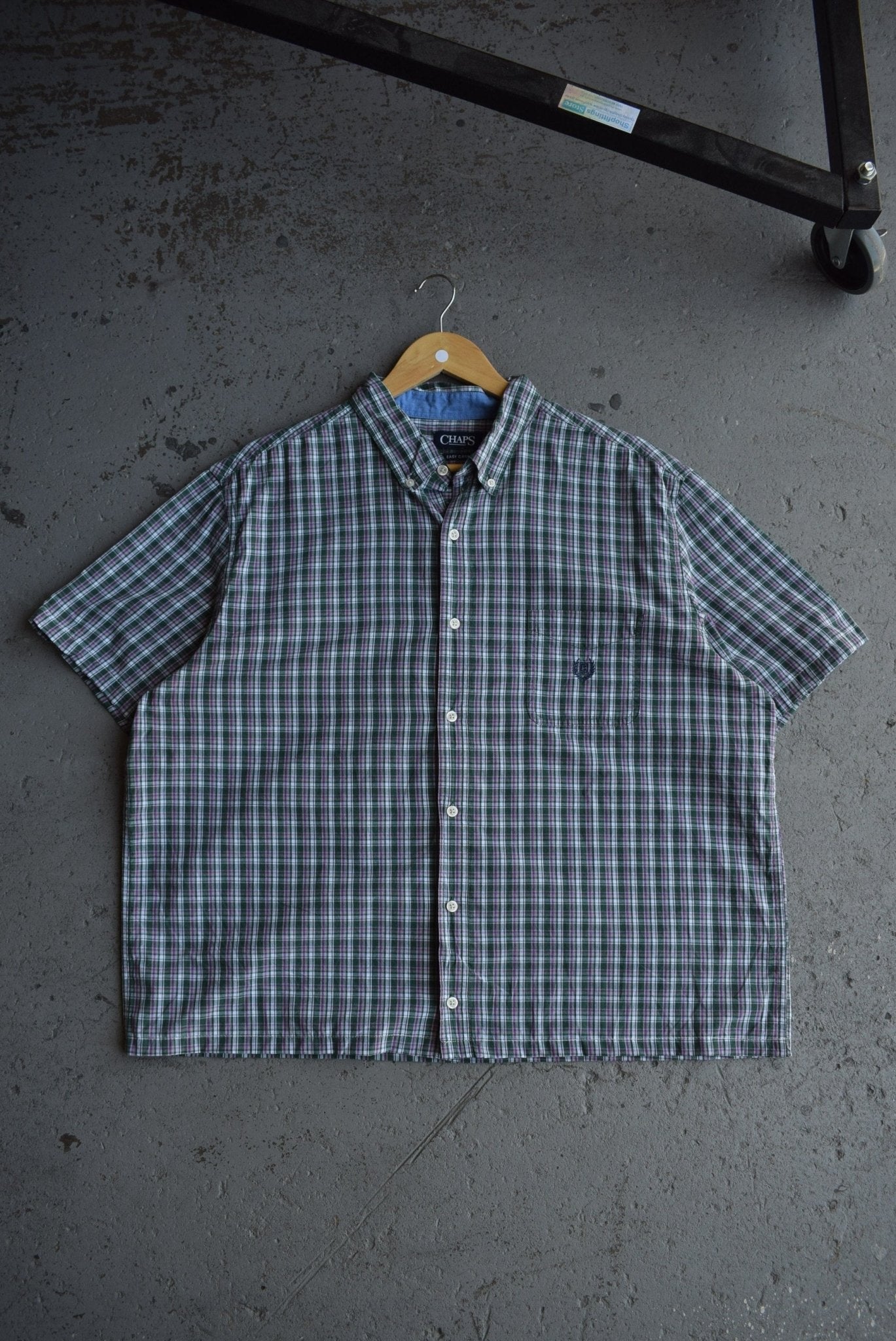 Vintage Chaps Ralph Lauren Cropped Button Up (XL/XXL) - Retrospective Store