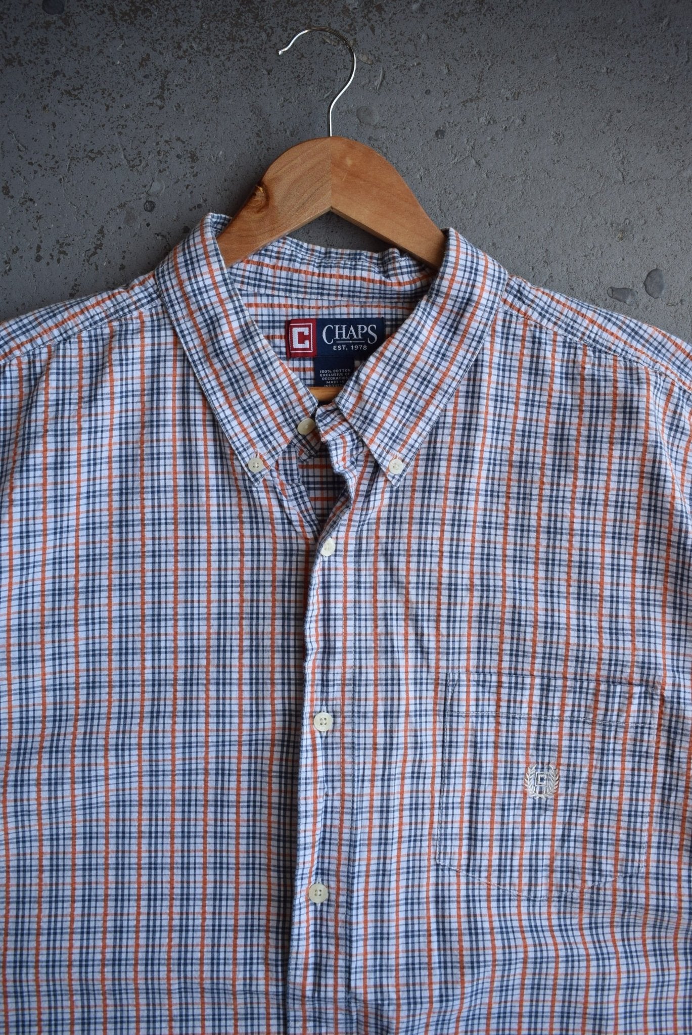 Vintage Chaps Ralph Lauren Cropped Button Up (XL/XXL) - Retrospective Store