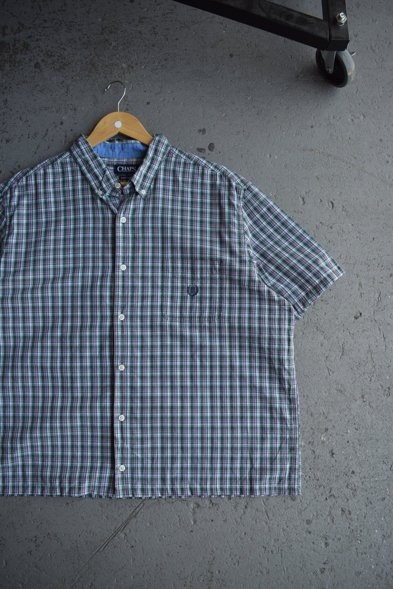 Vintage Chaps Ralph Lauren Cropped Button Up (XL/XXL) - Retrospective Store