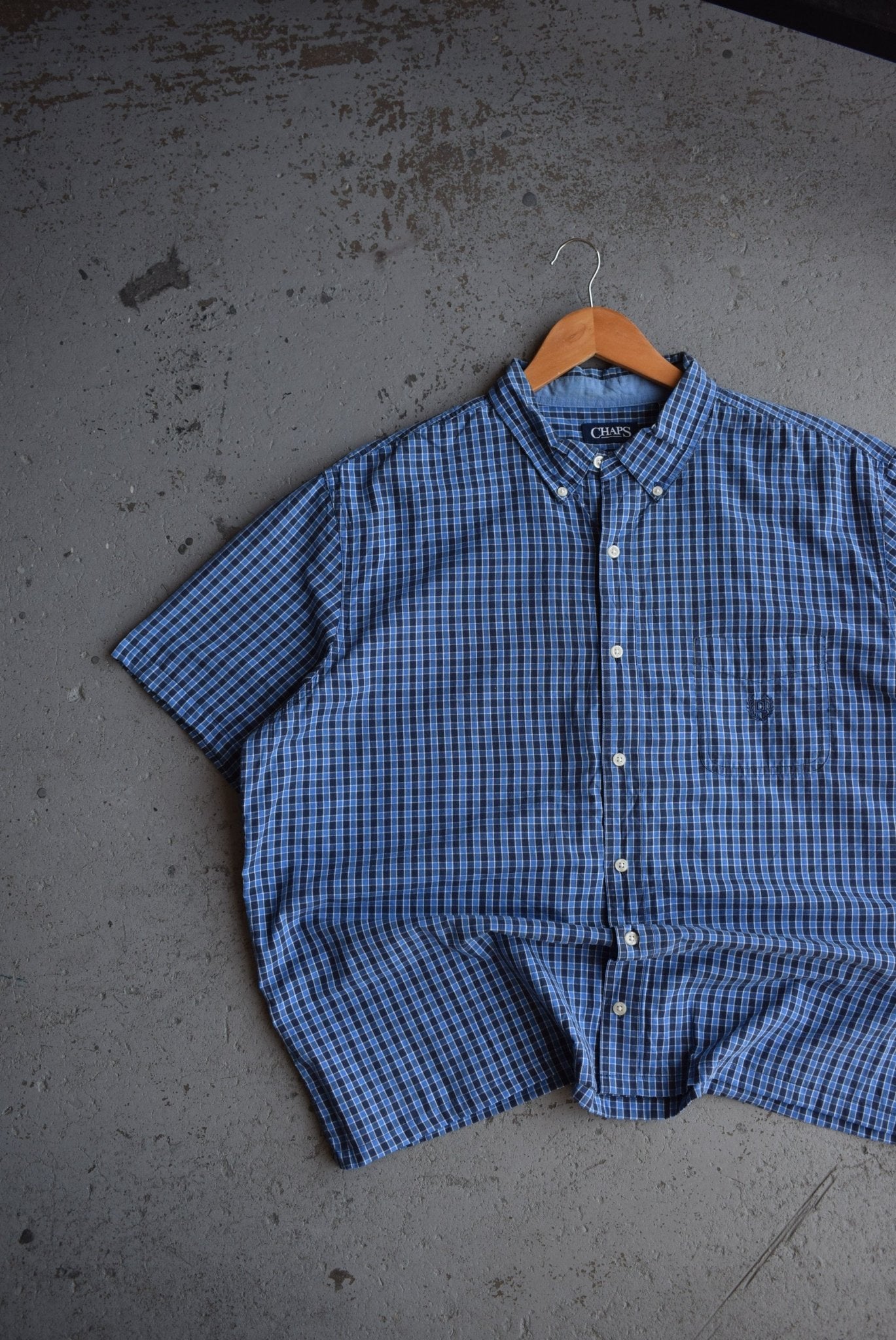 Vintage Chaps Ralph Lauren Cropped Button Up (XL/XXL) - Retrospective Store