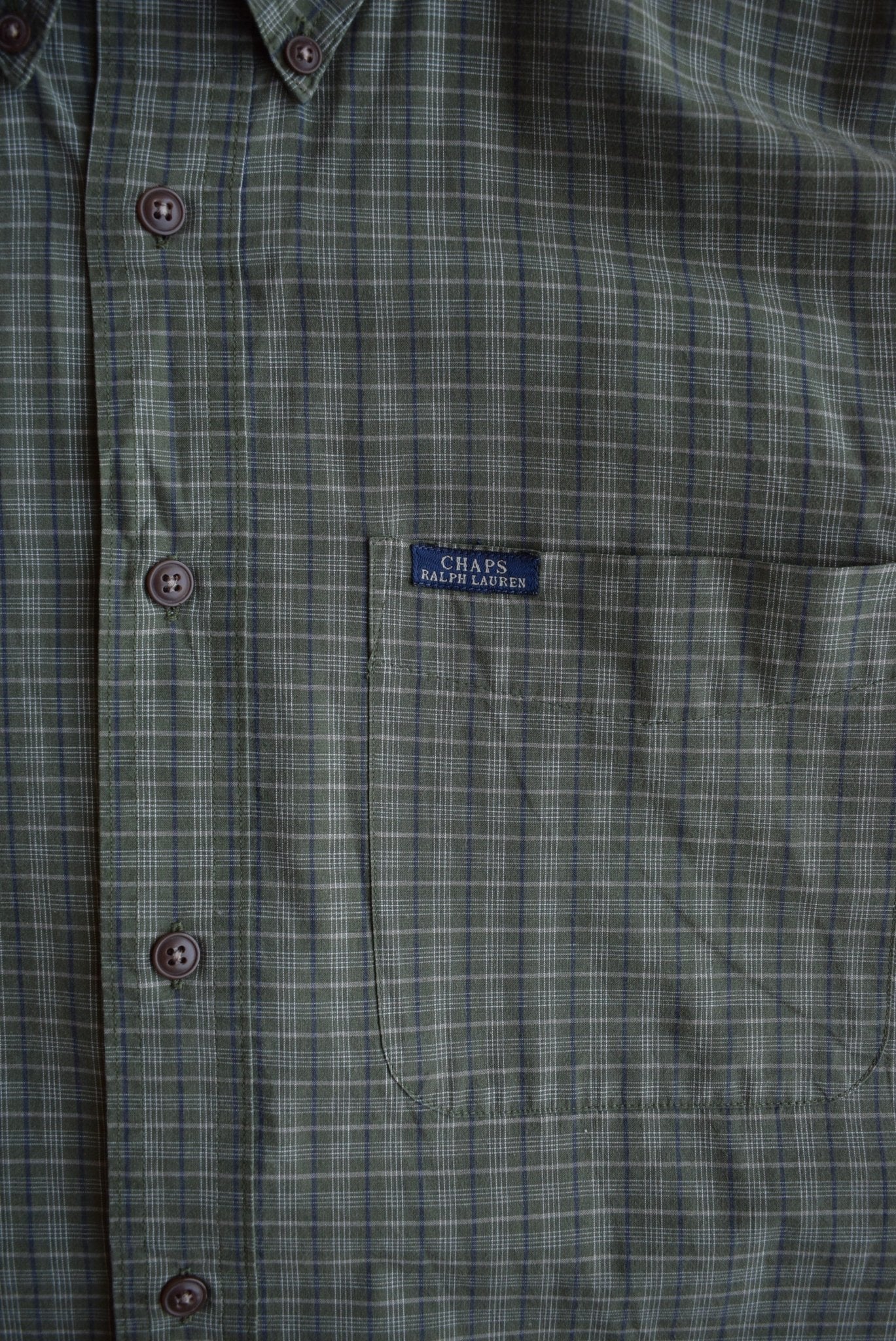 Vintage Chaps Ralph Lauren Cropped Button Up (XXL) - Retrospective Store