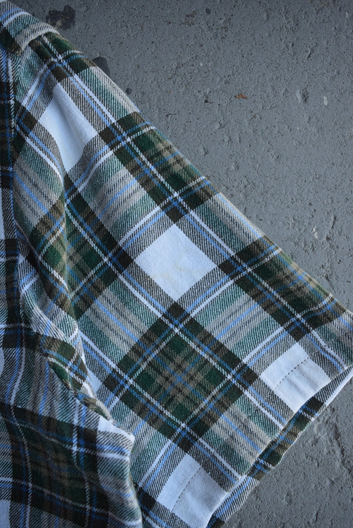 Vintage Chaps Ralph Lauren Cropped Flannel Button Up (M) - Retrospective Store