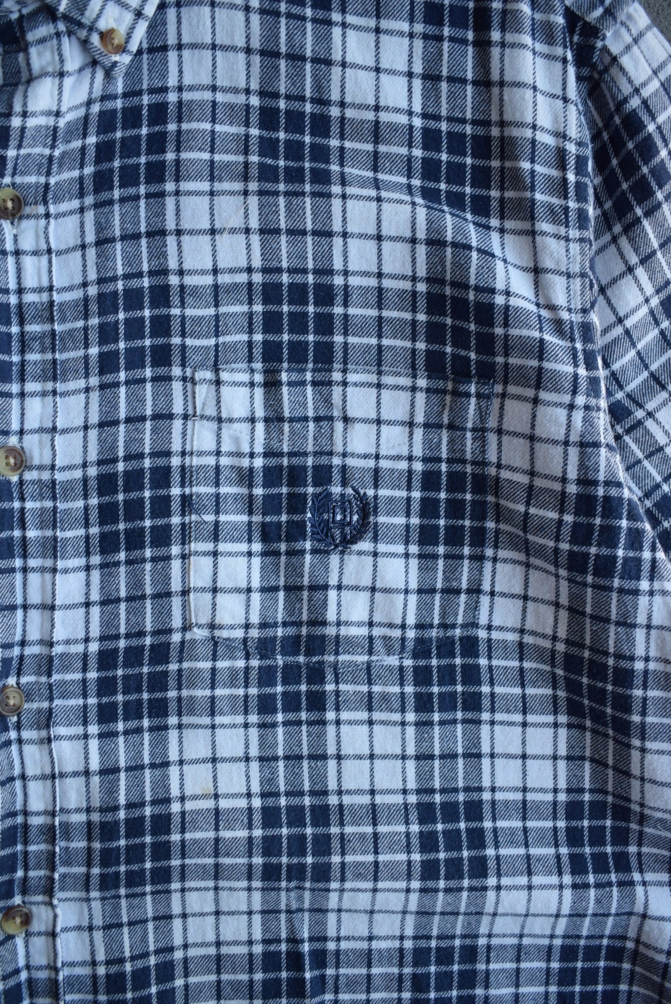 Vintage Chaps Ralph Lauren Cropped Flannel Button Up (XL) - Retrospective Store