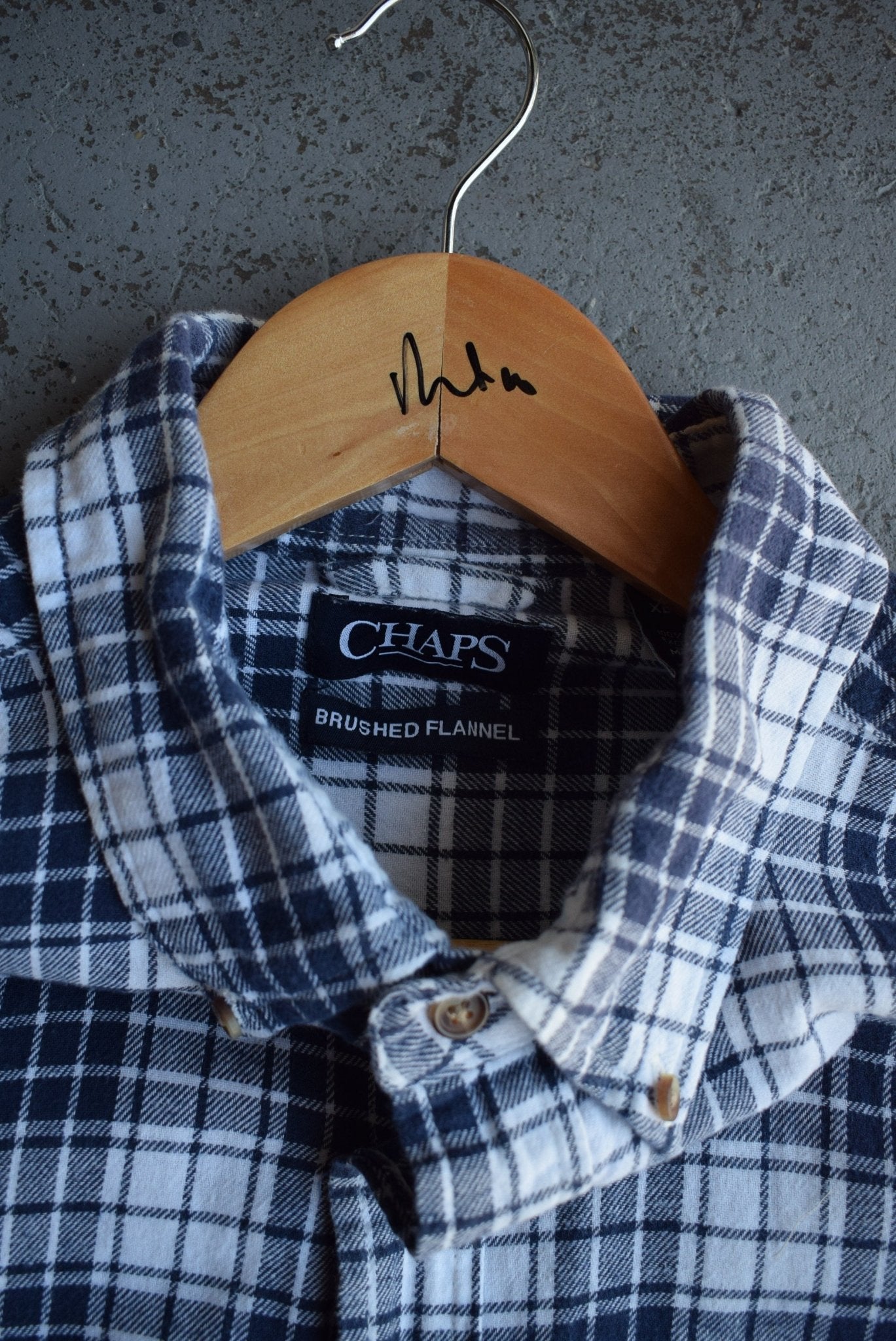 Vintage Chaps Ralph Lauren Cropped Flannel Button Up (XL) - Retrospective Store