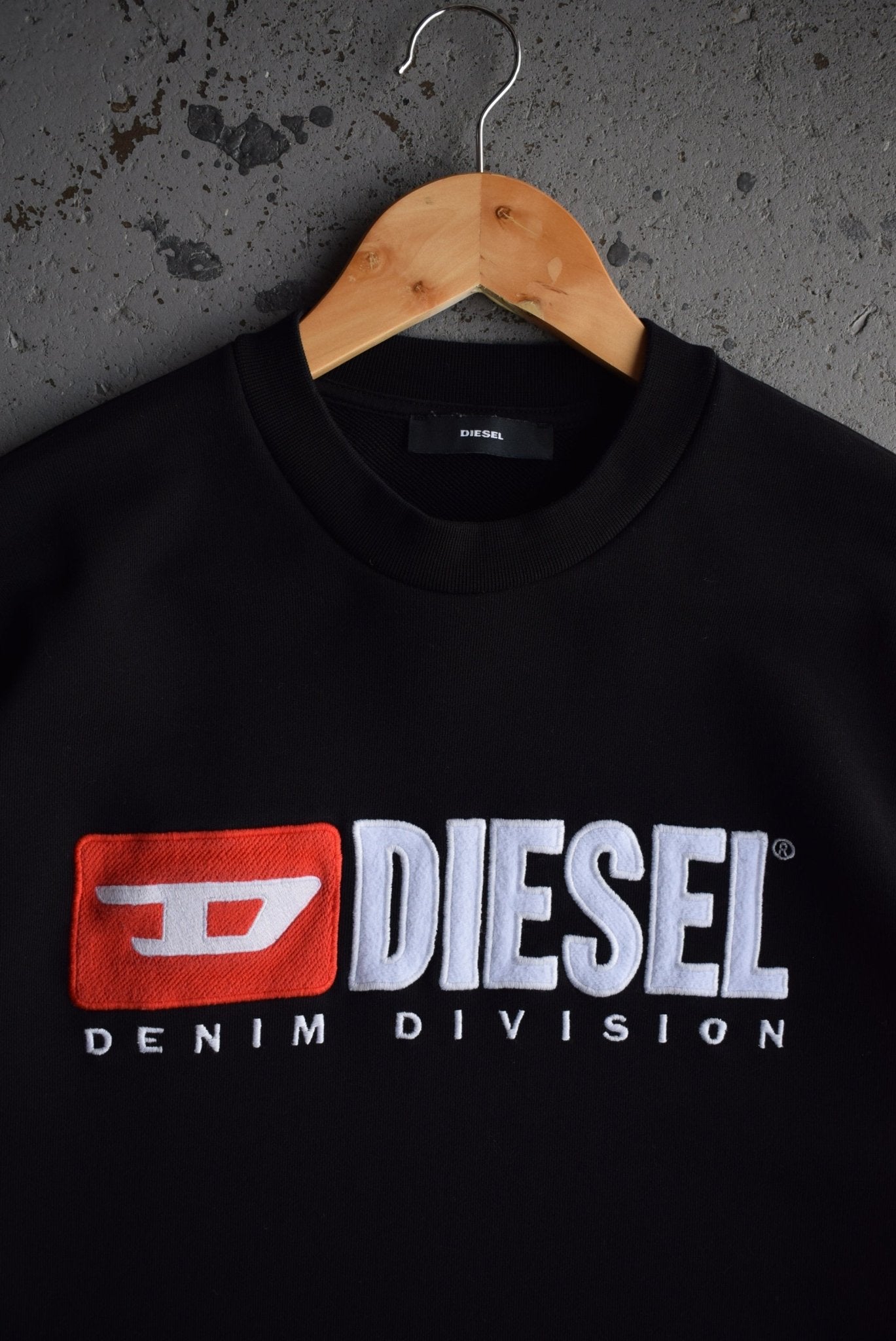 Vintage Diesel Denim Spellout Embroidered Crewneck (M) - Retrospective Store