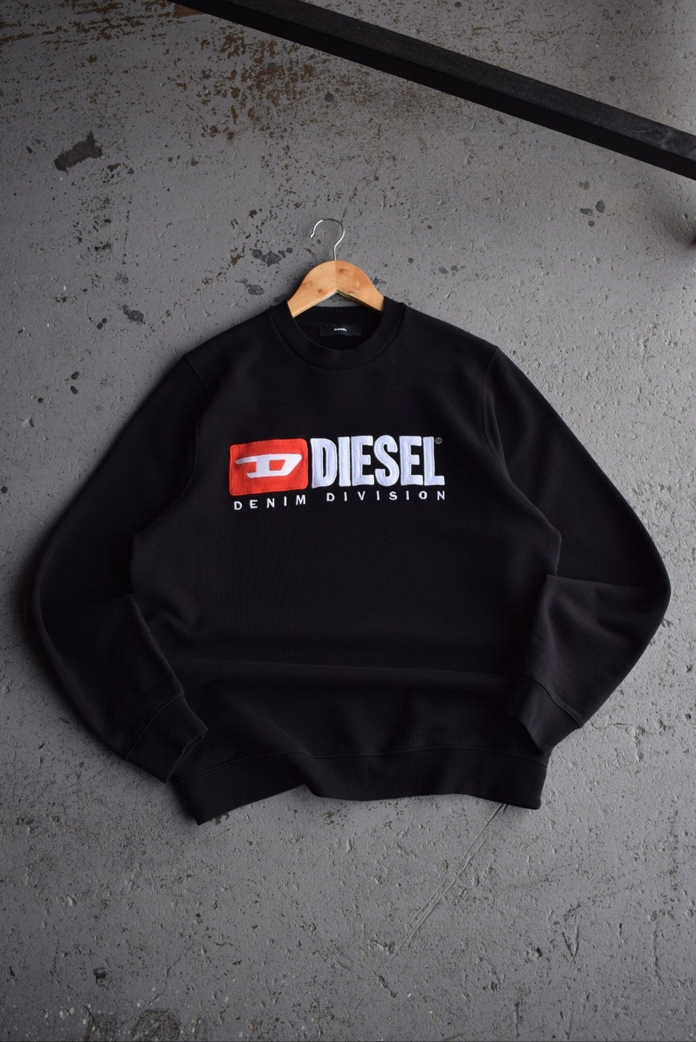 Vintage Diesel Denim Spellout Embroidered Crewneck (M) - Retrospective Store