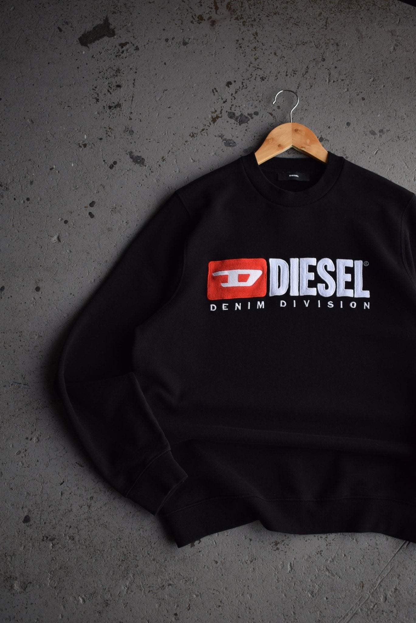 Vintage Diesel Denim Spellout Embroidered Crewneck (M) - Retrospective Store