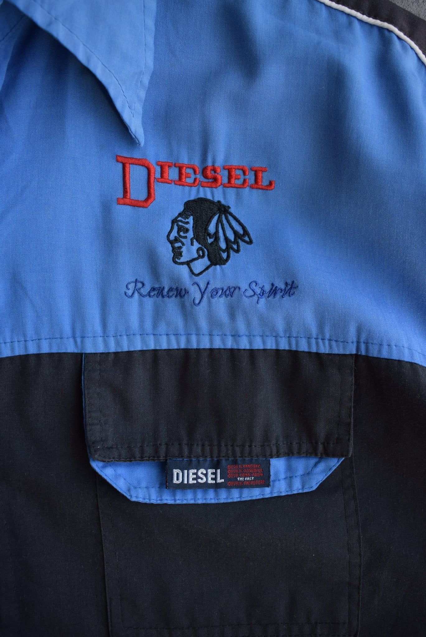 Vintage Diesel Embroidered Workwear Shirt (L) - Retrospective Store