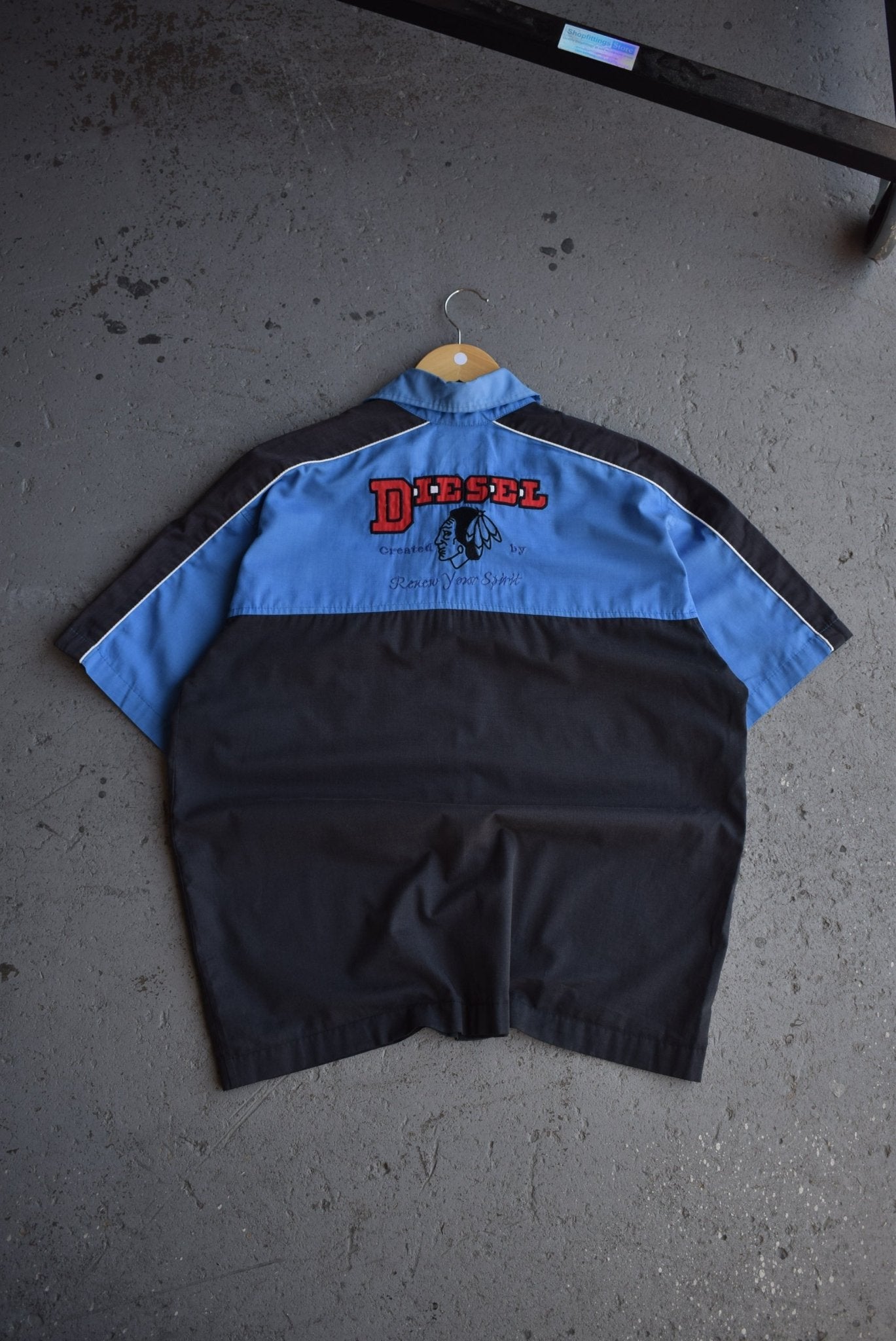 Vintage Diesel Embroidered Workwear Shirt (L) - Retrospective Store