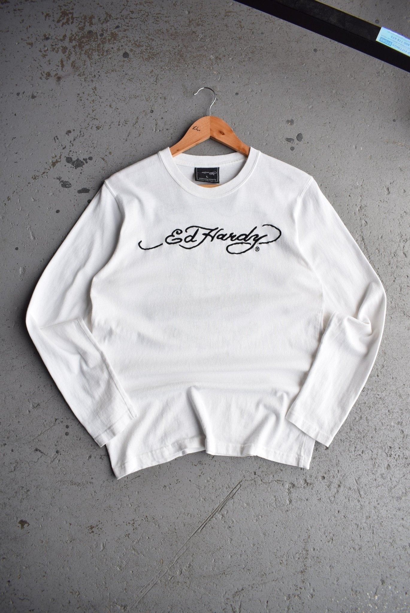 Vintage Ed Hardy Choppers Embroidered Long Sleeve Tee (S) - Retrospective Store