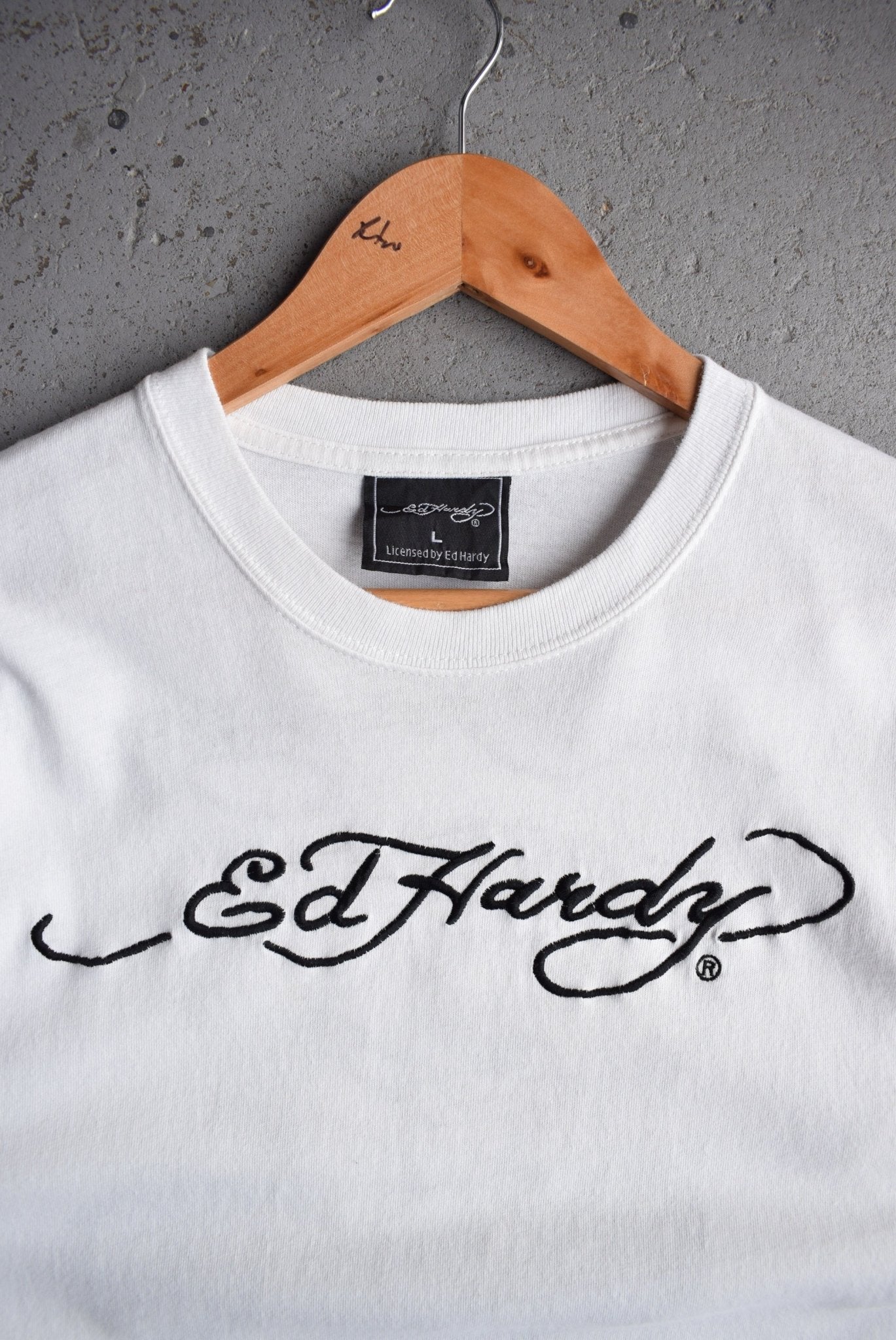 Vintage Ed Hardy Choppers Embroidered Long Sleeve Tee (S) - Retrospective Store