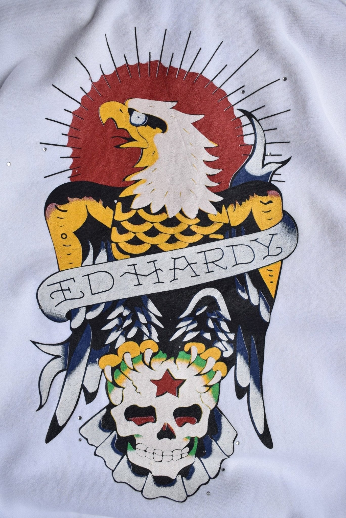 Vintage Ed Hardy Graphic Full - Zip Hoodie (XL/XXL) - Retrospective Store