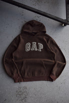 Vintage GAP Spellout Embroidered Fleece Hoodie (M) - Retrospective Store