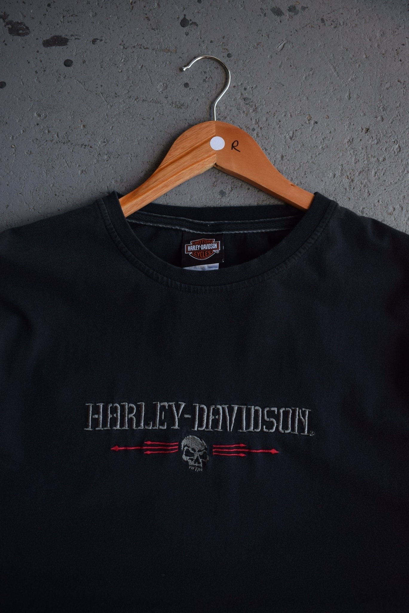 Vintage Harley Davidson Embroidered Long Sleeve Tee (XL) - Retrospective Store