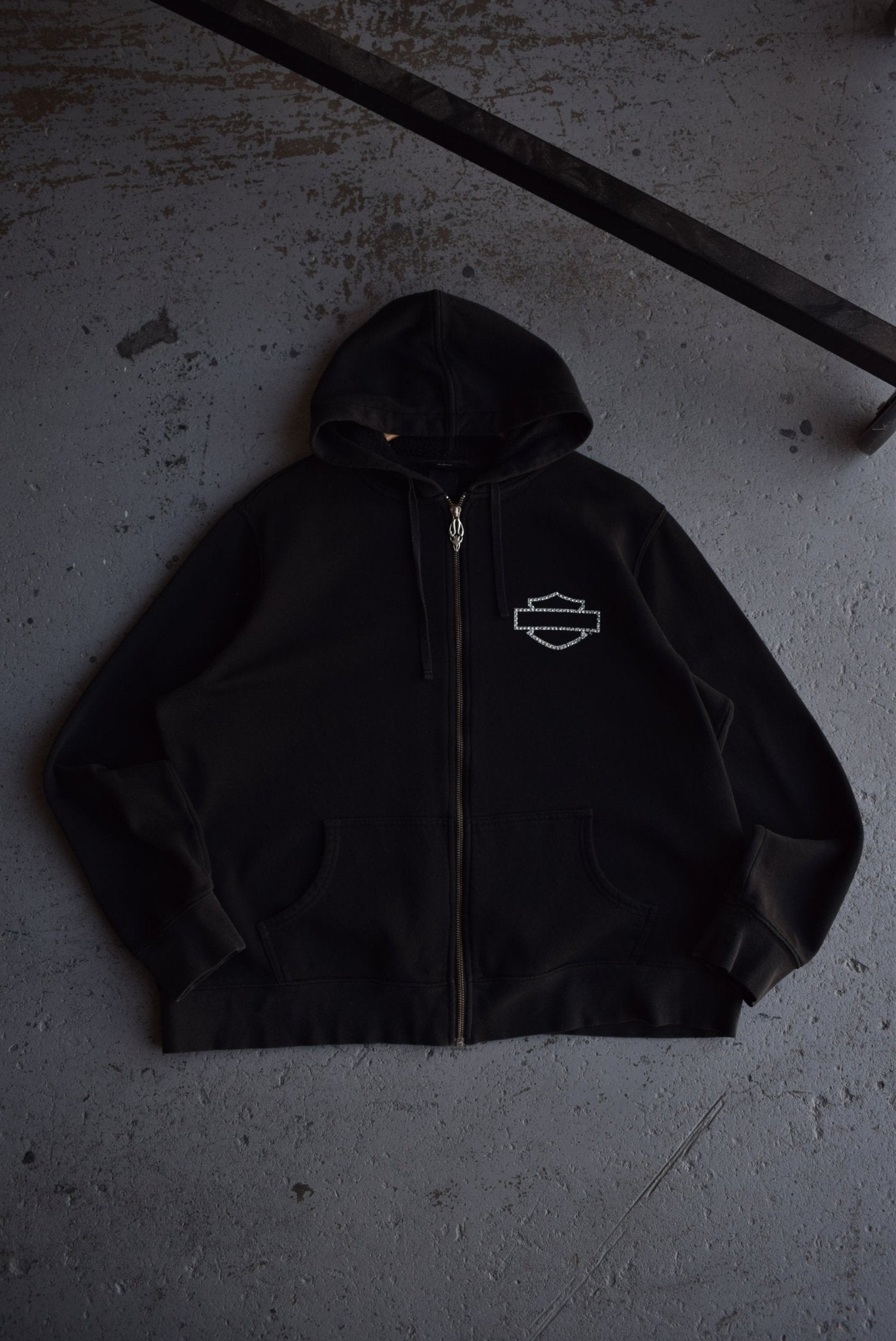 Vintage Harley Davidson Full Zip Hoodie (S/M) - Retrospective Store