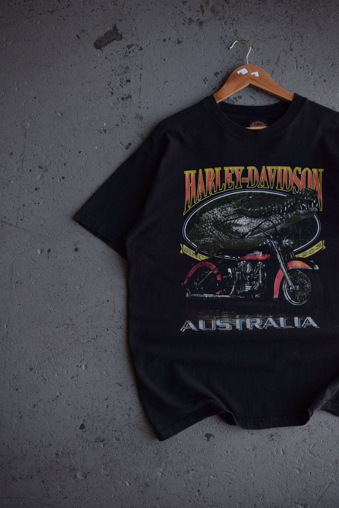 Vintage Harley Davidson Motorcycles Australia Tee (L) - Retrospective Store