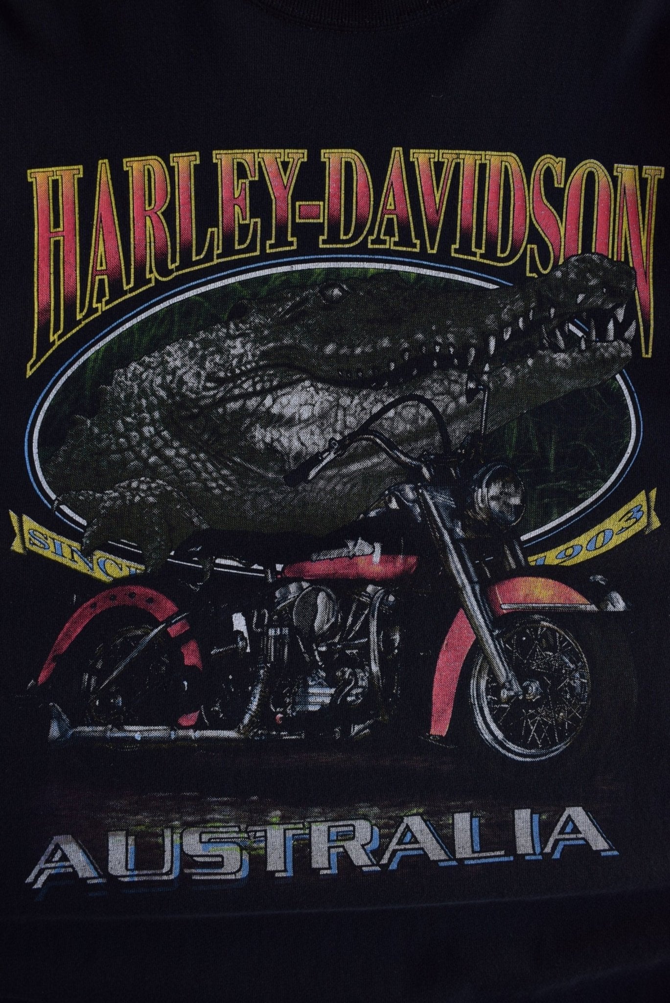 Vintage Harley Davidson Motorcycles Australia Tee (L) - Retrospective Store
