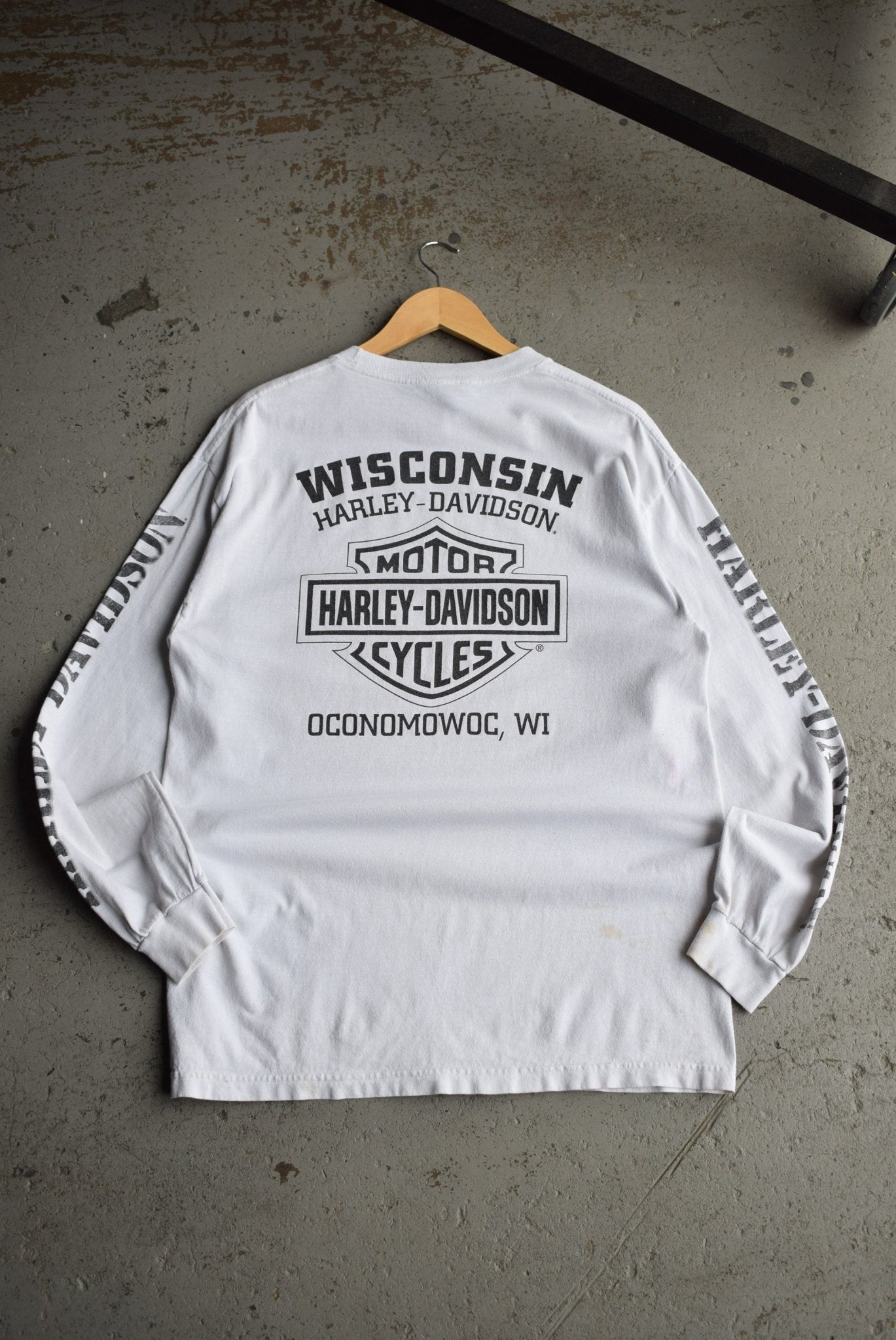 Vintage Harley Davidson Motorcycles Long Sleeve Tee (L) - Retrospective Store