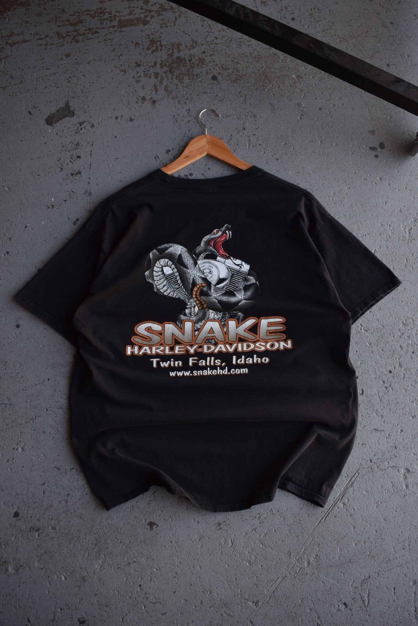 Vintage Harley Davidson Motorcycles Snake Tee (XL) - Retrospective Store