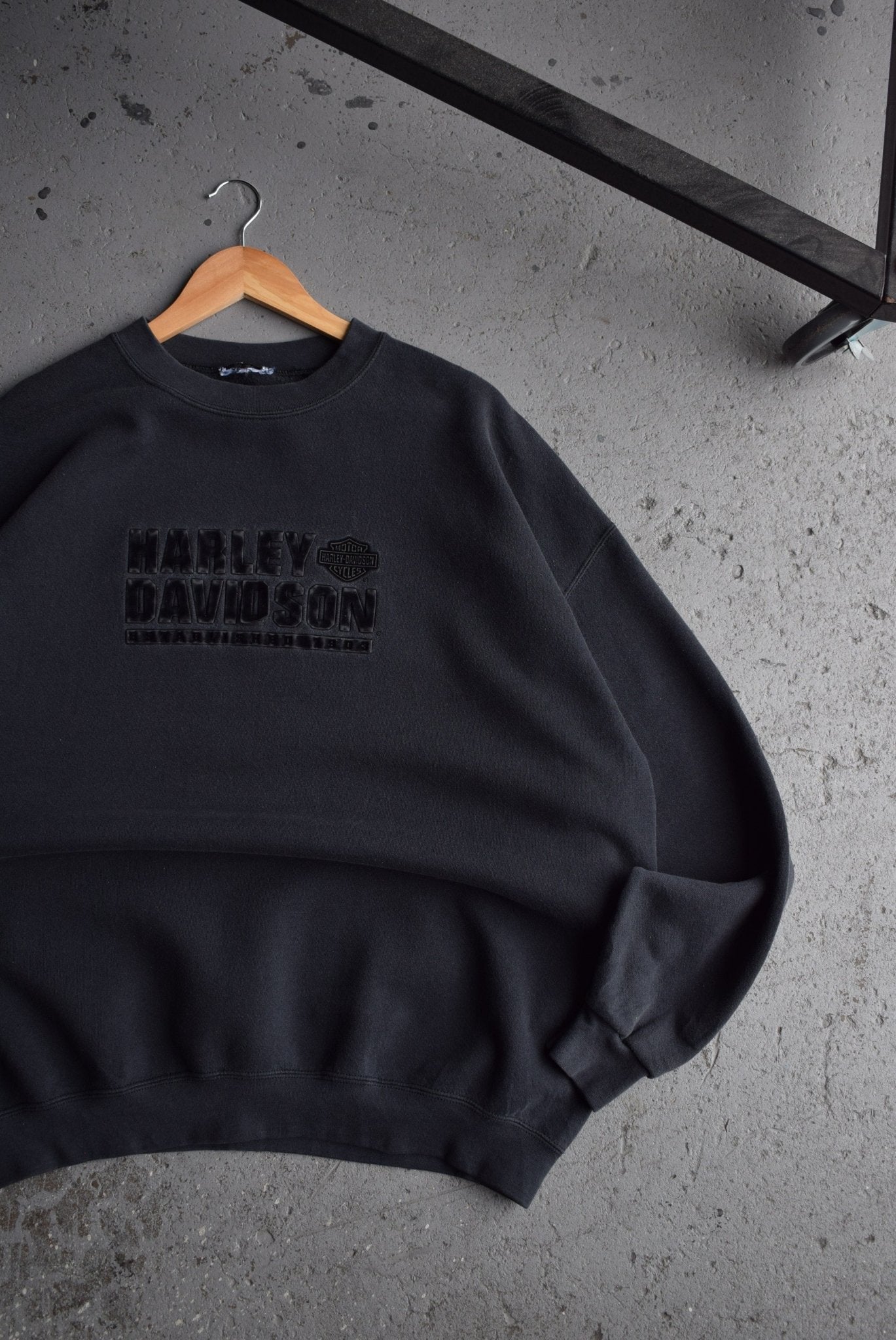 Vintage Harley Davidson Spellout Crewneck (XL/XXL) - Retrospective Store