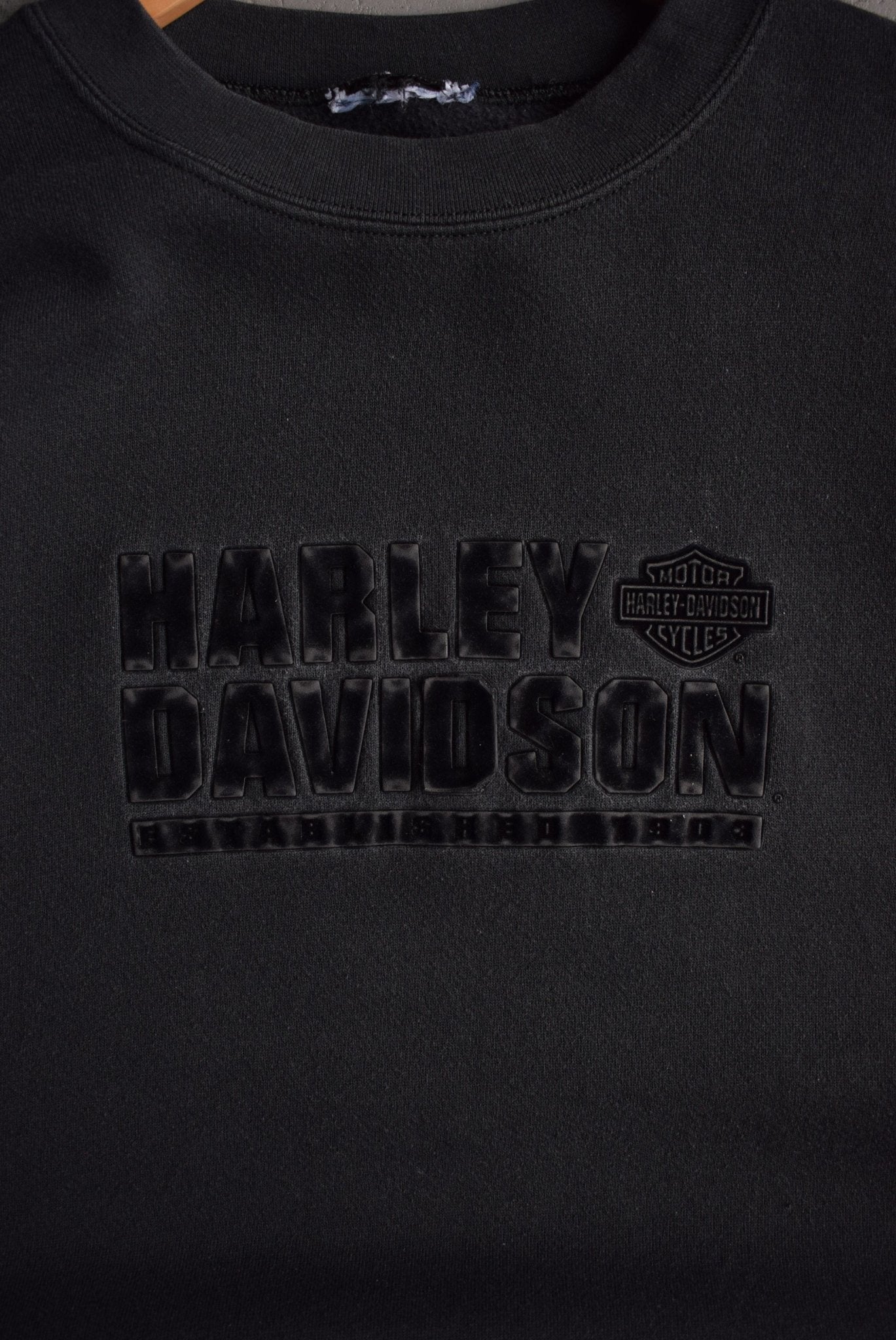 Vintage Harley Davidson Spellout Crewneck (XL/XXL) - Retrospective Store